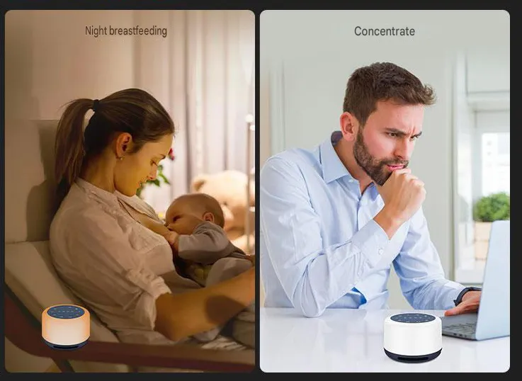 Maple Sleep White Noise Machine with Night Light for Baby & Adult Sleep