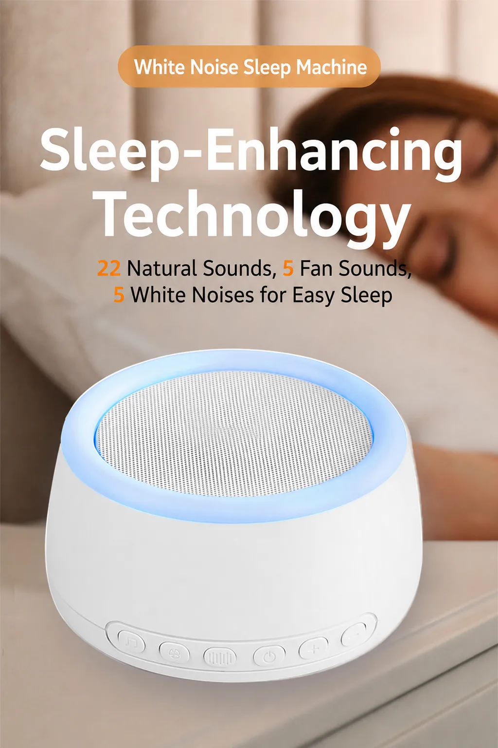 Portable Baby White Noise Machine for Sleep & Soothing