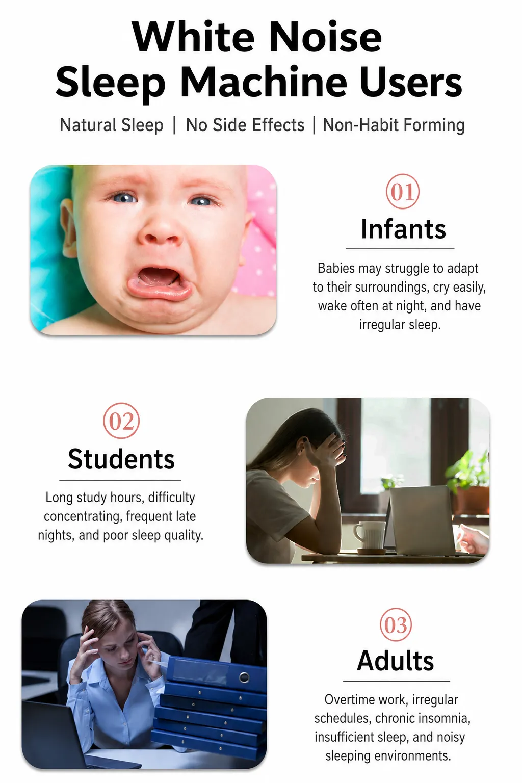 Portable Baby White Noise Machine for Sleep & Soothing