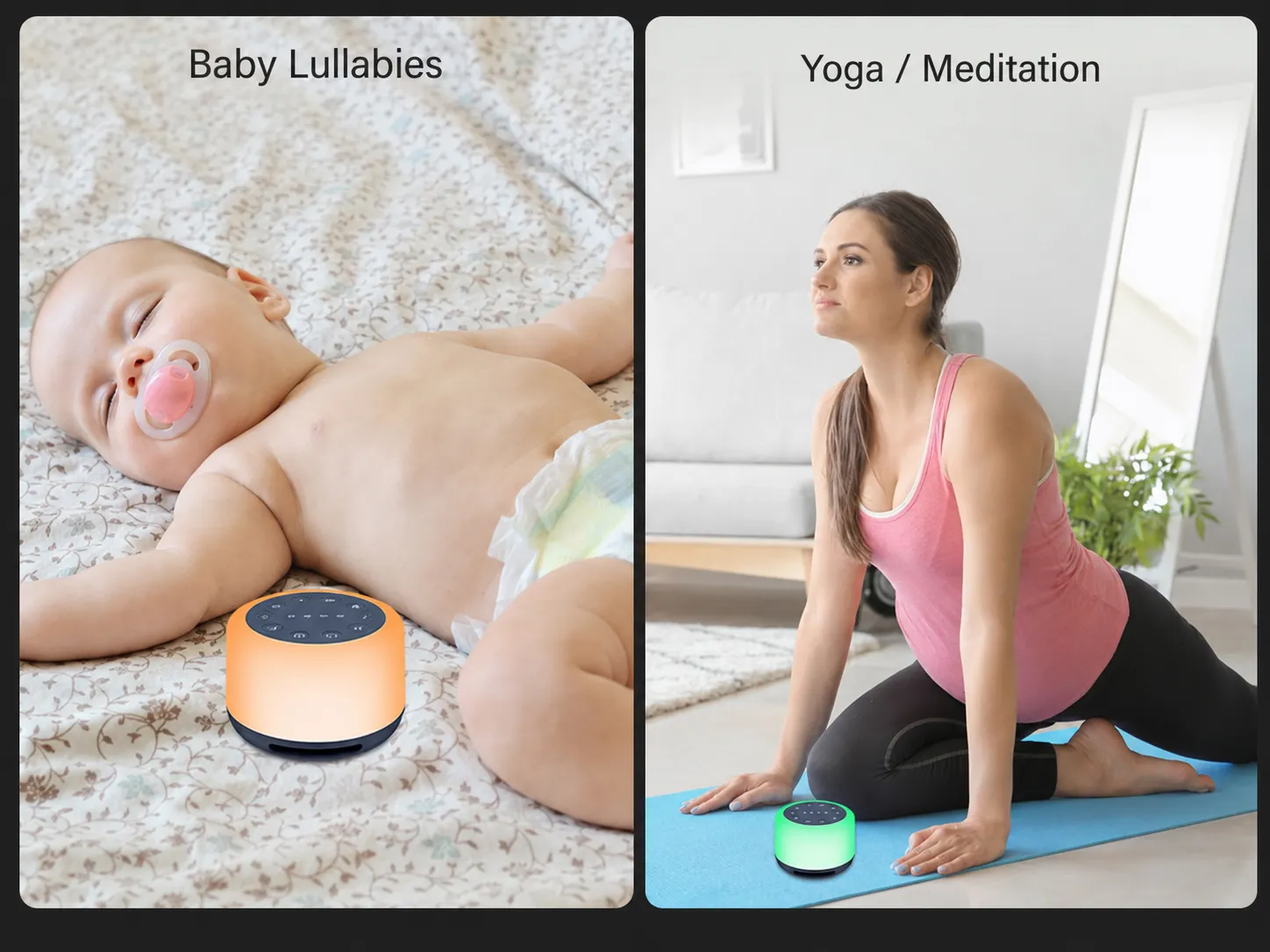 Maple Sleep White Noise Machine with Night Light for Baby & Adult Sleep