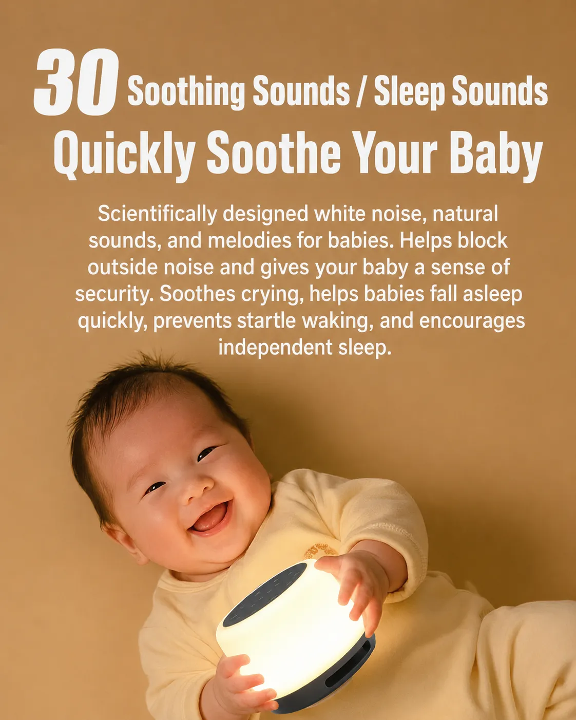 Maple Sleep White Noise Machine with Night Light for Baby & Adult Sleep